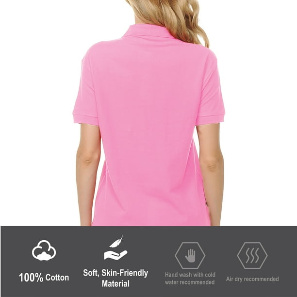 Pink polo hotsell t shirt women's