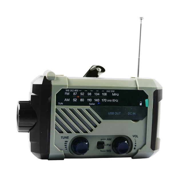 Outdoor Portable Multi-function Hand-cranked Radio For Emergency Solar Charging Lighting ,Handy Bright