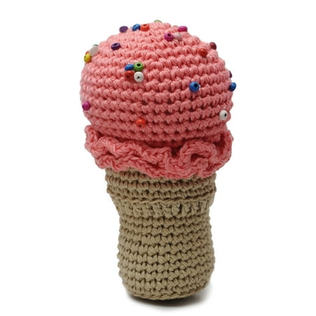 Strawberry Ice Cream Handmade Amigurumi Stuffed Toy Knit Crochet Doll