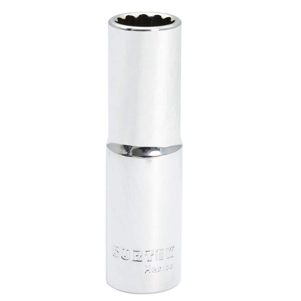 Surtek 1/2” Long Socket, 12 Points 5/8”, Steel