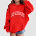 thumbnail image 2 of Gubotare Girls Hoodies Girls Fall Winter Clothes Crop Sweatshirts Hoodies Kids Teen Cute Plaid Shirts Long Sleeve Casual Fashion Tops Size 9-11 (Red,9-11 Years), 2 of 6