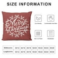 thumbnail image 5 of GOSMITH  Happy Winter Holiday Red Snowflakes Merry Christmas and Happy New Year Blessing Gift Cotton Linen Decorative Throw Pillow Cover Cushion Case 12''X20''inches, 5 of 5