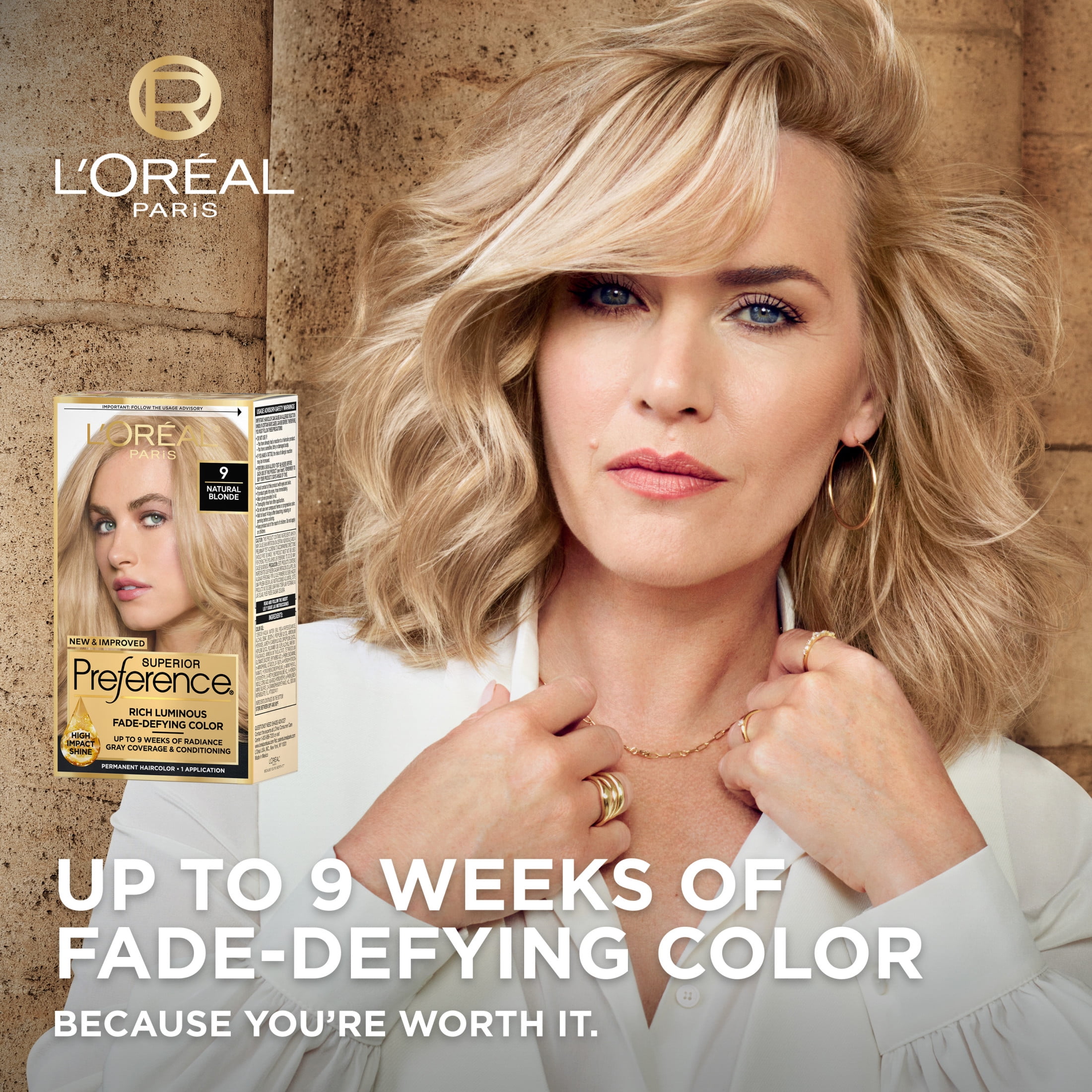 L'Oreal Paris Superior Preference Permanent Fade-Defying Hair Color, 1.0 Ultimate Black, 1 Kit