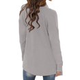 thumbnail image 5 of Jxximdong Cardigans for Women, Lightweight Knit Loose Long Sleeve Sweater Casual Soft Drape Open Front Fall Coats, Women's Bolero Shrugs Gray, 5 of 7