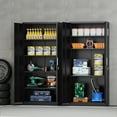 thumbnail image 3 of Fesbos Metal Garage Storage Cabinet with 2 Doors and 4 Adjustable Shelves, 71 Inches Tall Black Steel Locking Tool Cabinets for Office, Home, Garage, Gym, School, Warehouse, 3 of 11