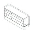 thumbnail image 6 of Manhattan Comfort Jasper Double Wide Dresser and Nightstand Set of 2 in Gray, 6 of 15