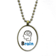 thumbnail image 1 of Collar Colgante de Cadena Vintage Unbranded Cerebral Human Thinking Tamaño 4.0 cm x 3.0 cm Longitud de Cadena 50 cm, 1 of 3