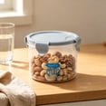 thumbnail image 6 of JHyouerji Clear Plastic Storage Canister Gray Stackable Dry Food Container Jar for Pantry Grains Nuts Cereals Snacks and Kitchen Organization, 6 of 6