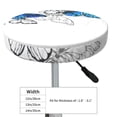 thumbnail image 4 of Kll Blue Flying Butterflies Round Bar Chair Cushion Cover 14 Inch,Bar Stool Protector With Elastic, Soft Washable, 4 of 7