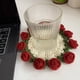 thumbnail image 5 of Posavasos con Ramo de Rosas, Mantel Individual de Flores de Ganchillo, Mantel de con Ramo Tejido A Mano, Adornos para el Hogar, Escritorio, Plantas en Maceta con Cesta C, 5 of 7