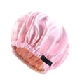 thumbnail image 3 of Fewfanhot Silk Bonnet for Sleeping WomenAcid Reversible Double Layer Satin Bonnet Night Sleep Cap Wrap for Curly Hair with Adjustable, 3 of 3