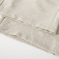 thumbnail image 4 of KeShDi Linen Jogger Pants for Men Travel Pants Men's Casual Stretch Waistband Drawstring Pocket Straight Leg Full Length Pants Beige M, 4 of 9