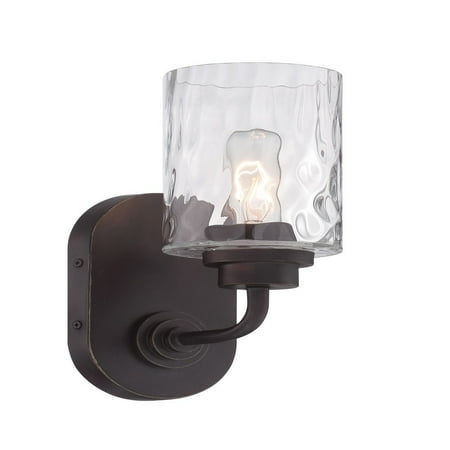 

Designers Fountain 87101-OEB Gramercy Park - One Light Wall Sconce Old English Bronze Finish with Blown Hammered Glass