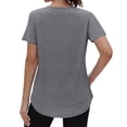 thumbnail image 6 of Ronuti Womens Workout Tops Short Sleeve Activewear T-Shirts Quick Dry Breathable Gym Running Yoga Athletic Wear, 6 of 11