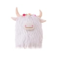 thumbnail image 3 of Vaca de las Tierras Altas de Peluche, Juguete de Vaca Peluda, Exhibición de Arte Moderno Creativo, Ganado de las Tierras Altas Blanco, 3 of 9