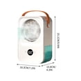 thumbnail image 4 of Sentmoon Small Fans Portable Camping Fan Quiet Portable Desktop Air Conditioner Fan 4 Wind Speeds Humidifying Cooler with Digital Display Rechargeable Voice Control for Bedroom Office Camping, 4 of 9