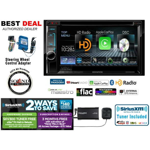 Kenwood DDX6902S with SXV300V1 SiriusXM Tuner and SWIRC Steering Wheel Control