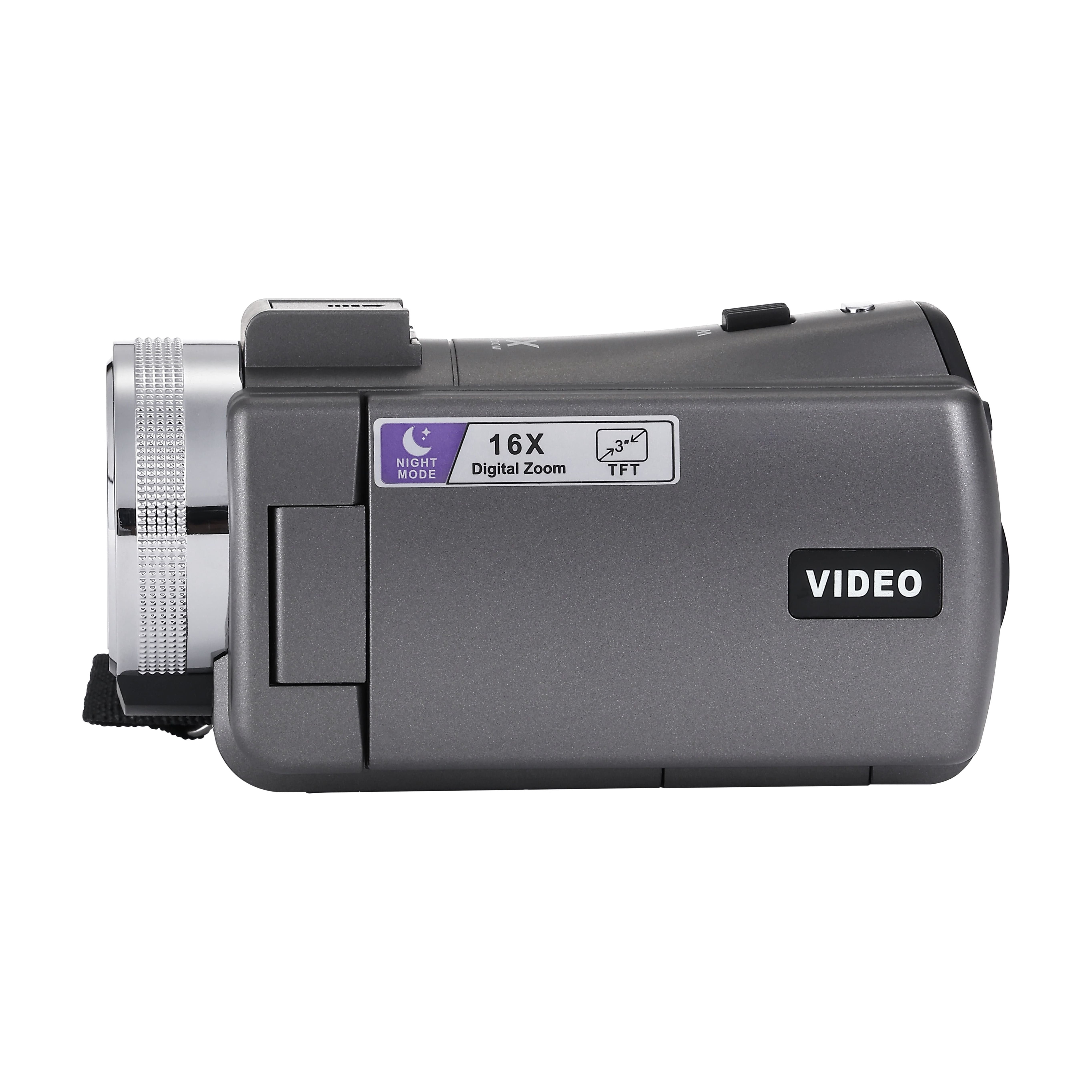 Vivitar PopCam Digital Camcorder, 48MP, Full HD 1080p Video Camera with 3" Flip Screen, 16x Digital Zoom, Built-in Microphone, Compact Vlogging Camera for Beginners, Travel, & Family Recording