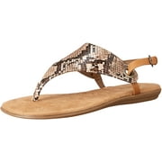 Aerosoles Womens in Conchlusion Flat Sandal 12 Natural Snake