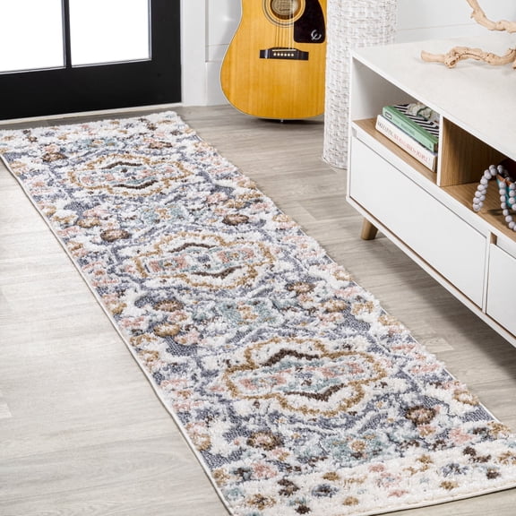 JONATHAN Y SANTA THERESA 2 x 8 Runner Rug, Aziza Persian Medallion - Multi, SNT109A-28