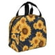 thumbnail image 2 of Easygdp Navy Blue Plaid Sunflower Bolsa Térmica Premium - Tela Oxford Impermeable, Gran Capacidad, Bolsillo Frontal, Unisex para Trabajo, Escuela, Actividades al Aire Libre y Picnics, 2 of 8