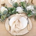 thumbnail image 4 of Ksopiavobs Handmade Cloth Napkins Bulk 18"x18" Cotton Linen Dinner Napkins Rustic Cheesecloth Table Napkins for Wedding Party Baby Shower Set of 4 Beige, 4 of 5