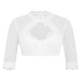 thumbnail image 4 of Oktoberfest Dirndl Blouse Women 2025 Elbow Sleeve Hollow Out White Lace Dirndl Shirt Oktoberfest Top Traditional Outfit, 4 of 7