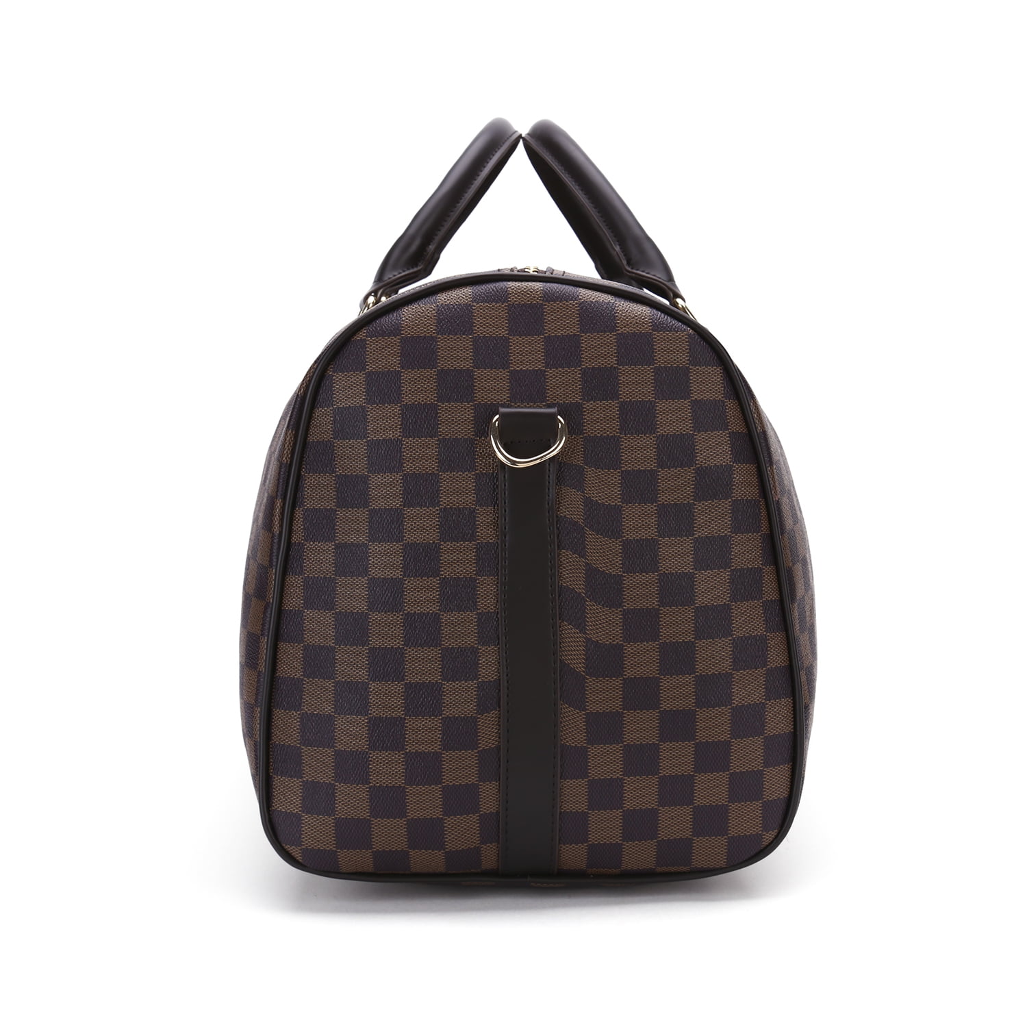 Boujee Weekend Away Grey And White Checkered Duffle Bag DOORBUSTER