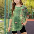 thumbnail image 5 of Cute Shirts for Teens Girls Trendy Crewneck T Shirt Short Sleeve Shirts Girl Floral Print Shirt for Girls 10-12 Girls Blouses Size 12-14 My Items, 5 of 8