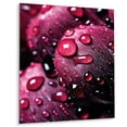 thumbnail image 2 of Designart "Intimate Red Rose with Raindrops XI" Roses Metal Wall Decor, 2 of 5