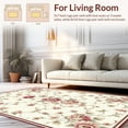 thumbnail image 2 of ODIKA 2'x3' Machine Washable Non-Slip Area Rug, Floral Vine High Traffic Rug, Ivory, 205719, 2 of 7