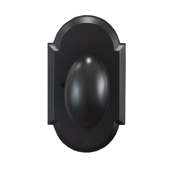 Delaney Hardware Bravura 905 Oxford Knob Privacy Lockset with Modern Arched Trim Scratch Resistant Door Knob for Bedroom/Bathroom, Matte Black