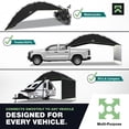 thumbnail image 2 of KNOX Universal Canopy Tent for Camping, Pop-Up Canopy Tent Awning with Sidewall, Compatible with Truck Tailgate, SUV, RV, Van, Portable Teardrop Awning Shade for Camping, Beach, Picnics (Black), 2 of 9
