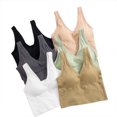 thumbnail image 3 of Guardurnaity Sujetador deportivo sin costuras, suave y elástico para mujer. Ropa interior femenina ligera y cómoda. Ropa interior Blanco, 3 of 6