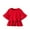 Red, variant on Kaemgyyd Toddler Baby Girls Cotton T Shirt Casual Loose Short Sleeve Flowy Top Summer Solid Ruffle Hem Basic Tees Plain Blouse