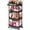 Black, variant on Makeup Cart Organizer with Drawers, 4 Tier Floor Skincare Organizers for Vanity, Rolling Makeup Bathroom Storage Cart Cosmetics Display Cases for Skin Care Perfume Nail Polish