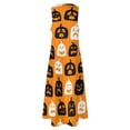 thumbnail image 5 of Happy Haunts Dress Black White Halloween Pumpkins Party Maxi Dress Streetwear Casual Long Dresses Summer Sleeveless Vestido, 5 of 7