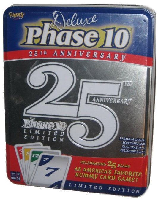 Deluxe Phase 10 25th Anniversary Limited Edition Game in Tin by Fundex 2005 for sale online 