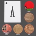 thumbnail image 5 of Uxcell 1 Inch Letter Number Stencils 1.4" Width Reusable Alphabet Numbers Templates Set with Ring, White 36 Pack, 5 of 6