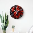 thumbnail image 4 of 14 Inch Wall Clock Battery Operated Silent Clock Decorative for Office, Kitchen, Outdoor, Living Room，Poppies Lavender Flower Red Purple Floral Poppy Elaborate, 4 of 4
