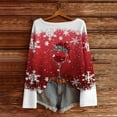 thumbnail image 2 of BLVB Christmas Sweater for Women Cute Long Sleeve Crew Neck Knitted Sweater Ugly Christmas Sweater Pullover Holiday Parties Top, 2 of 5