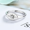 thumbnail image 3 of Sterling Silver Starburst Ring with Preciosa Crystals, 3 of 4