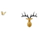 thumbnail image 1 of Figura de pájaros,Figura de pájaro dorado,decoración del hogar,estatua de animal,Estatua de cabeza de ciervo,Decoración de pared con cabeza de ciervo,animales,adorno para el, 1 of 8