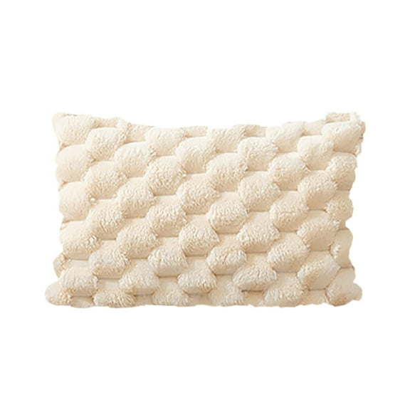 Elainilye Velvet Weaving Snowflake Solid Color Pillow, Lumbar Support Cushion for Bedside Application, Office Sofa Pillow for Comfort, Decorative Furniture Enhancement