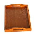 thumbnail image 5 of Delaman Wooden Serving Tray Large with Handles Homes & Gardens for Tea Water Drinks Breakfast Food  (Brown, Rectangle), 5 of 12