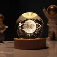 thumbnail image 4 of Valentines Day Gift Galaxy Crystal Ball Lamp 3D Planet Moon Lamp,E, 4 of 5