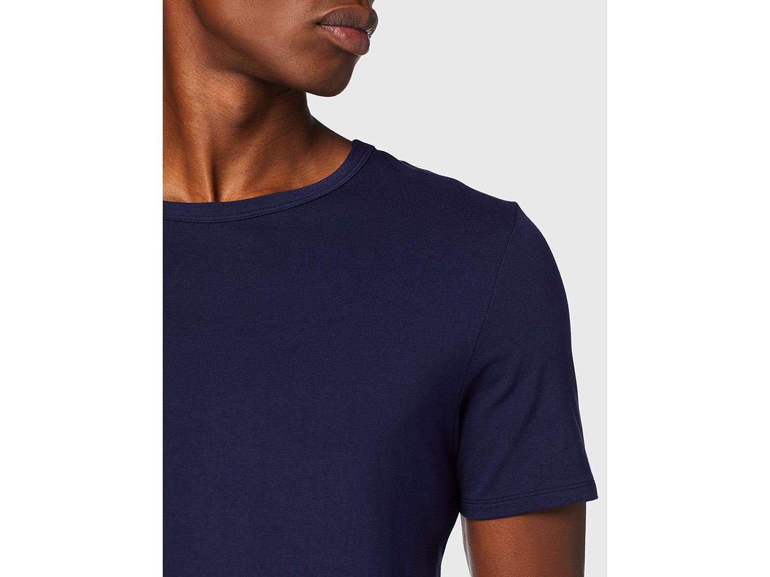 MERAKI Men's Slim Fit V-Neck T-Shirt Organic Cotton