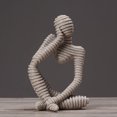 thumbnail image 4 of Décoration Style Penseur Sculpture Abstraite Cadeau Étagère Statue en Résine, 4 of 5