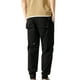 thumbnail image 3 of Pantalones largos de moda para hombre, casuales, de color sólido, con cremallera, bolsillos, cuerda elástica, pantalones casuales para hombre., 3 of 4