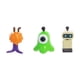 thumbnail image 4 of APAGADO POR COMERCIAL Set Among Us 2 personajes de 2.5 pulgadas de s amarillo y morado, 4 of 4